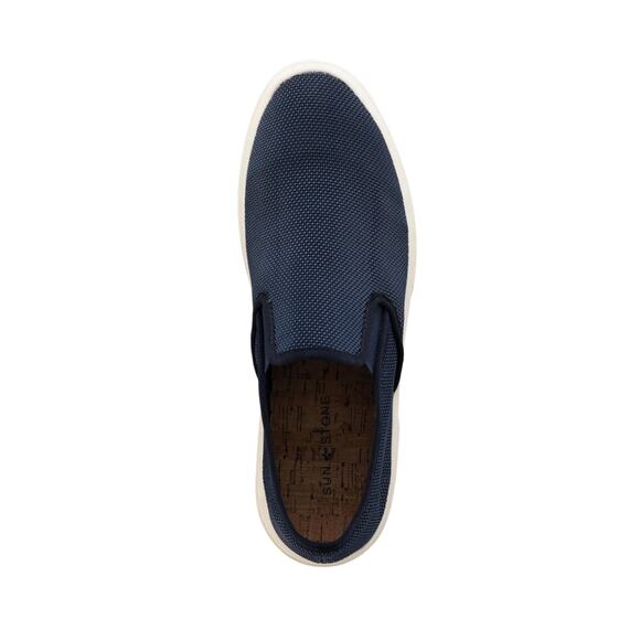Sun + Stone Men's Lyle Mesh Slip On Sneakers Navy Size 7 - Picture 4 of 5